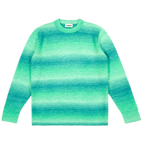 Men Casual Mohair Stripe Knitwear Casual Sweater