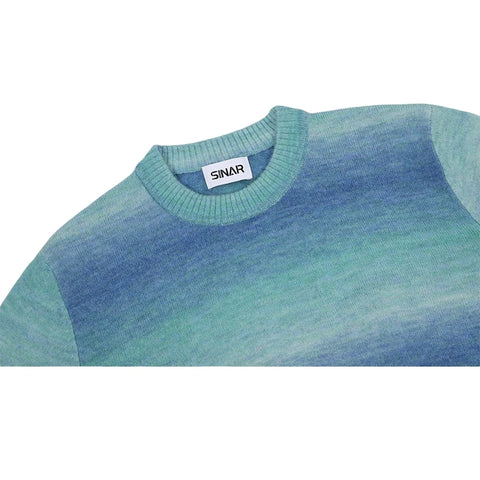 Men Casual Mohair Stripe Knitwear Casual Sweater