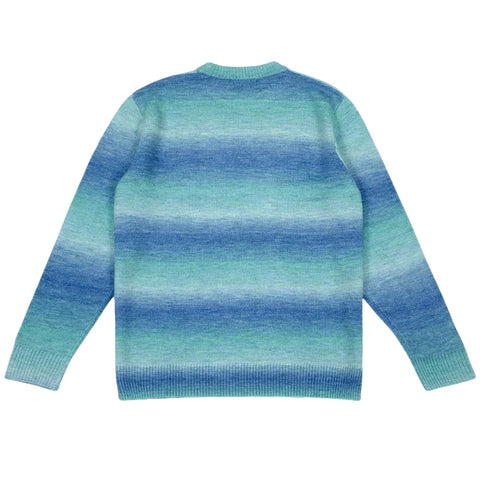 Men Casual Mohair Stripe Knitwear Casual Sweater