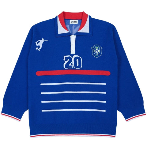 Men Casual J Knitwear Vintage Football Jersey Sweater