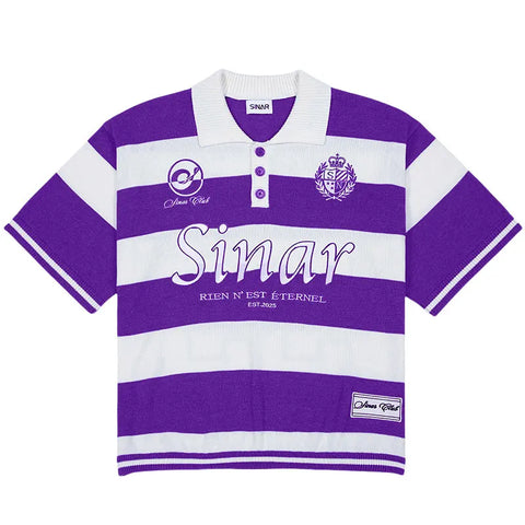 Men Short Sleeve Casual Stripe Football Polo Shirts Men Knitted Jersey