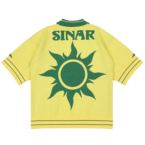 Men Sweater Casual Knitwear Vintage Football Jumper Polo Shirts