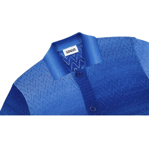 Men Short Sleeve  Summer Knitwear Hollow Out Casual Jumper