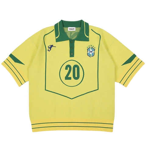 Men Casual Knitwear Vintage Football Jumper winter sweater for men