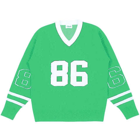Men Cotton Sweater Casual Knitwear Pullover Football Jumper