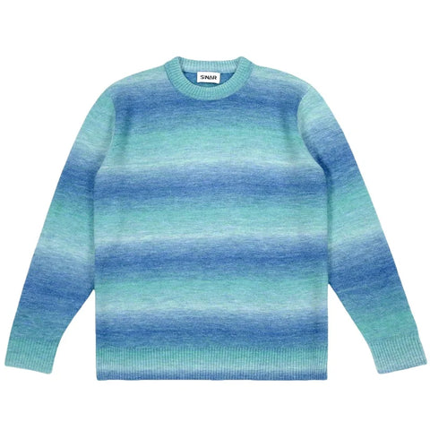 Men Casual Mohair Stripe Knitwear Casual Sweater